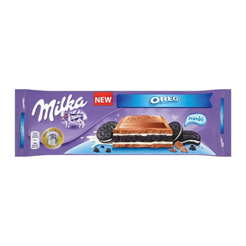 Milka Ciocolată cu gust de vanilie și biscuiți Oreo