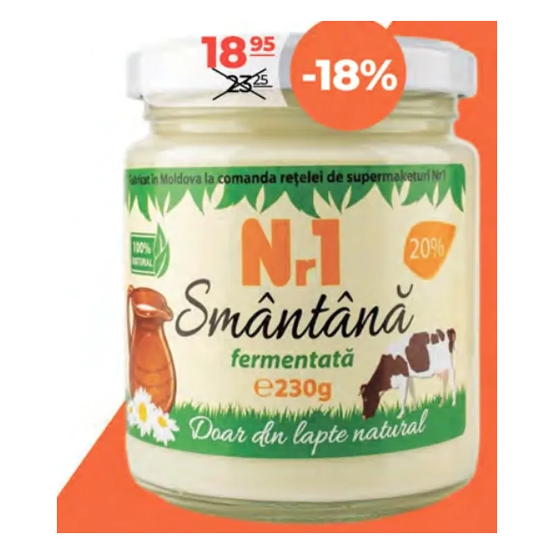 Smântână fermentată 20% Nr1