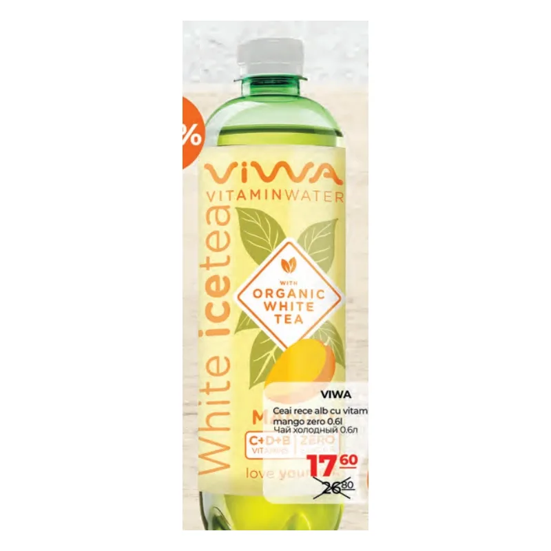 Viwa Ceai rece alb cu vitamine mango Zero